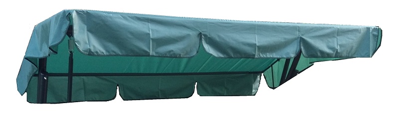 Тент - крыша для качелей Торнадо + 10К - зелёная